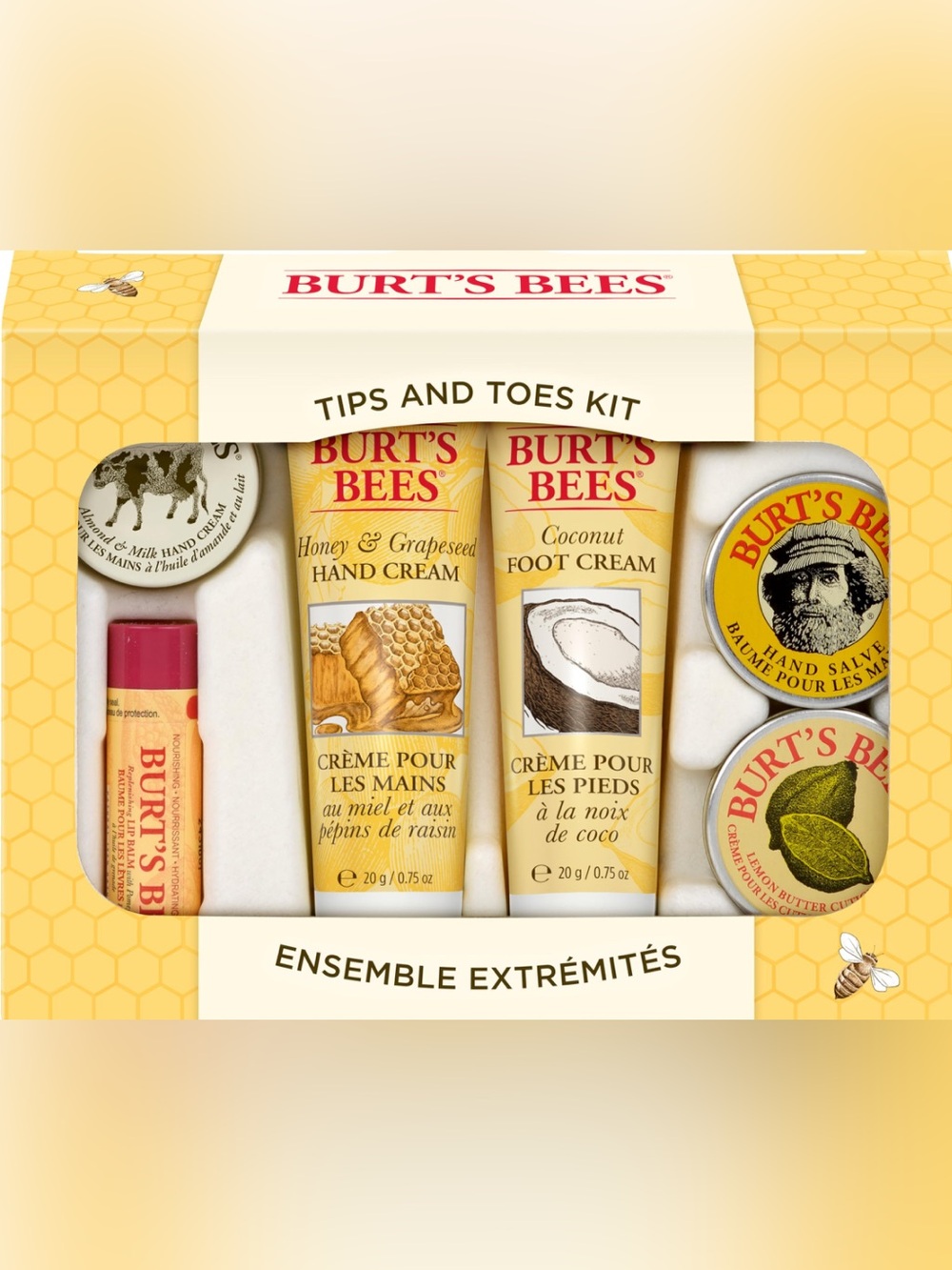 Burt's Bees Tips and Toes Kit in Yellow Packaging